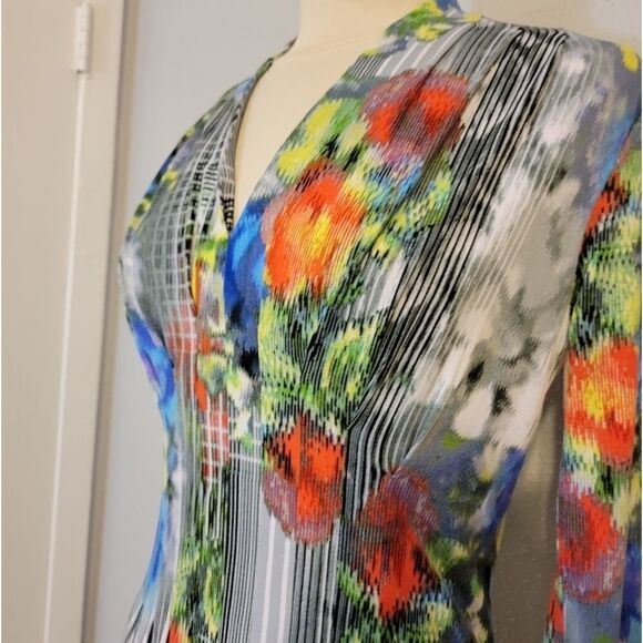 Catherine Malandrino Womens Pleated Multicolor Dress Size S - Picture 3 of 6